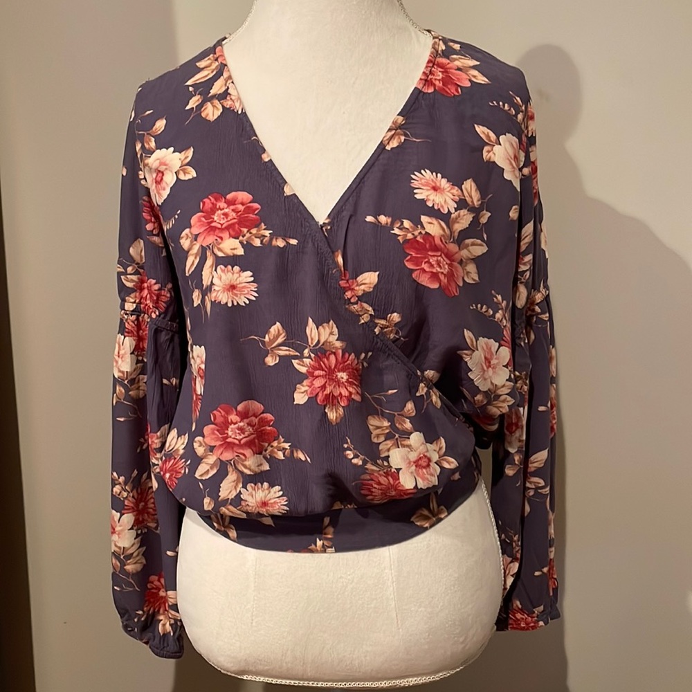 American Eagle Outfitters Women's Crop Top, Floral, size Medium